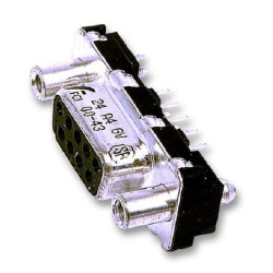 Amphenol (D15S24A4GV00LF) D Sub Connector, Receptacle, 15 Contacts