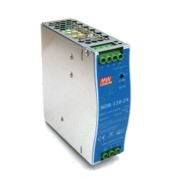 Mean Well, AC/DC DIN Rail Power Supply (PSU),ITE,1Output,120 W, NDR-120-24