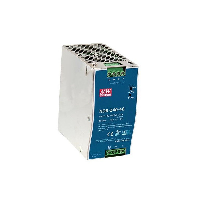 Mean Well, AC/DC DIN Rail Power Supply(PSU),ITE, 1 Output, 240W, NDR-240-48