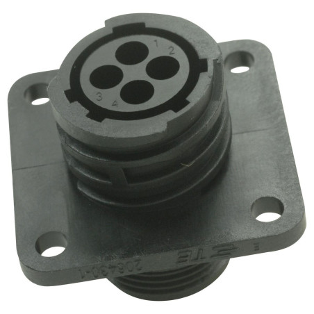 TE Connectivity (206430-1) Circular Connector, Flange Mount Receptacle