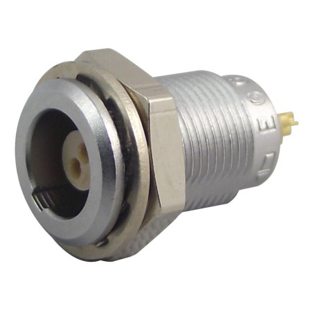 Lemo (EGG.00.302.CLL) Circular Connector, Panel Mount Receptacle 2 Contacts