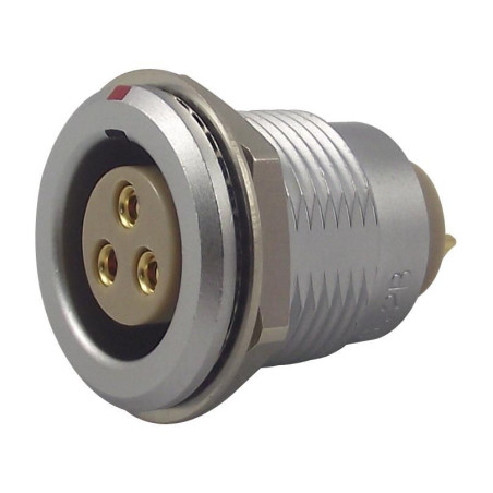 Lemo (EGG.2B.303.CLL) Circular Connector, Panel Mount Receptacle 3 Contacts