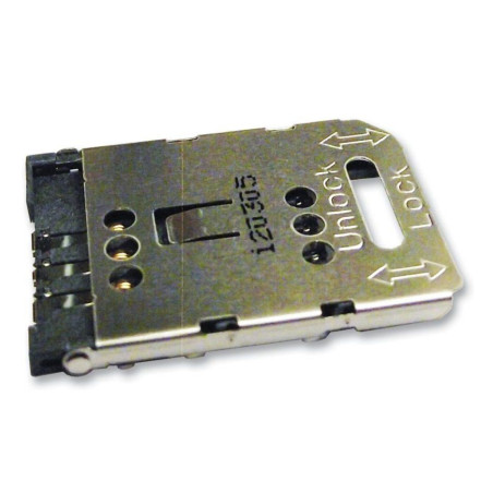 Molex (47388-2001) Memory Card Connector, Mini SIM, Hinged, 6 Contacts