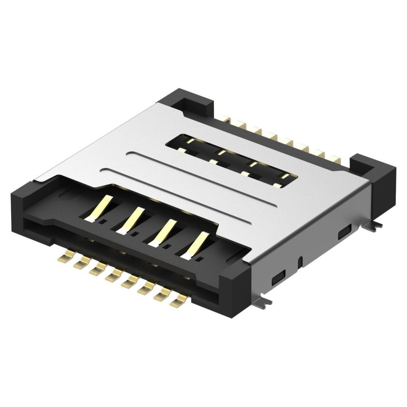 Gct (SIM6050-8-0-30-00-A) Memory Card Connector, SIM, Push-Pull