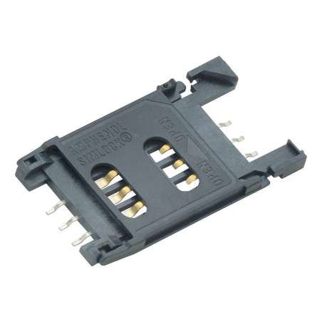 Amphenol (C707 10M006 500 2A) Memory Card Connector, 6 Contacts