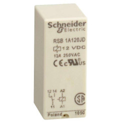 Schnider, General Purpose Relay, RSB Series, Interface, DPDT, 12 VDC, 8 A