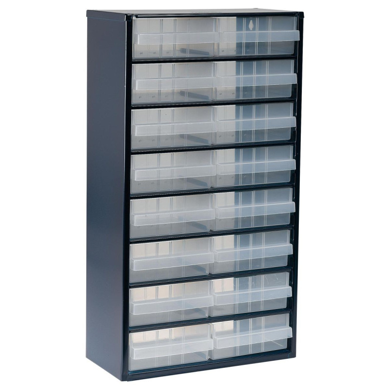 Raaco (2543388) Storage Cabinet, 16 Drawer, Steel