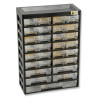 Allit (VARIOPLUS BASIC 44, SW/GB) Storage Cabinet, Rack Mount, 29 Drawers