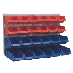 Duratool (D01971) Wall Mounted Storage Set with Bins 