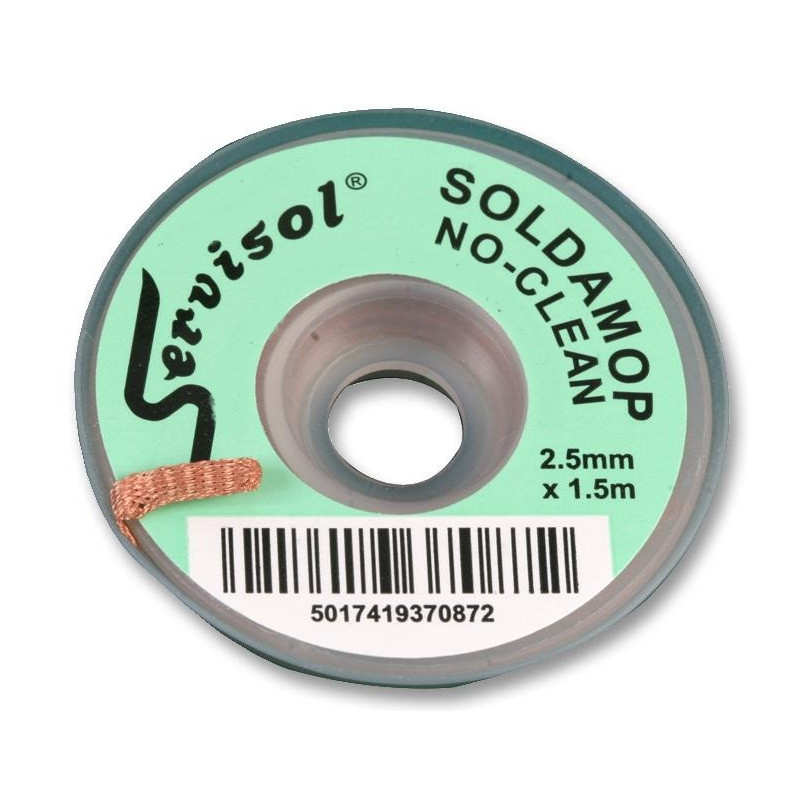 Servisol (200004370) Desoldering Braid, Soldamop®, 2.5mm x 1.5m