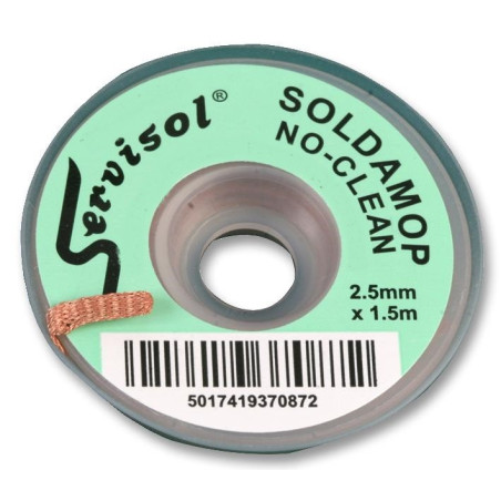 Servisol (200004370) Desoldering Braid, Soldamop®, 2.5mm x 1.5m