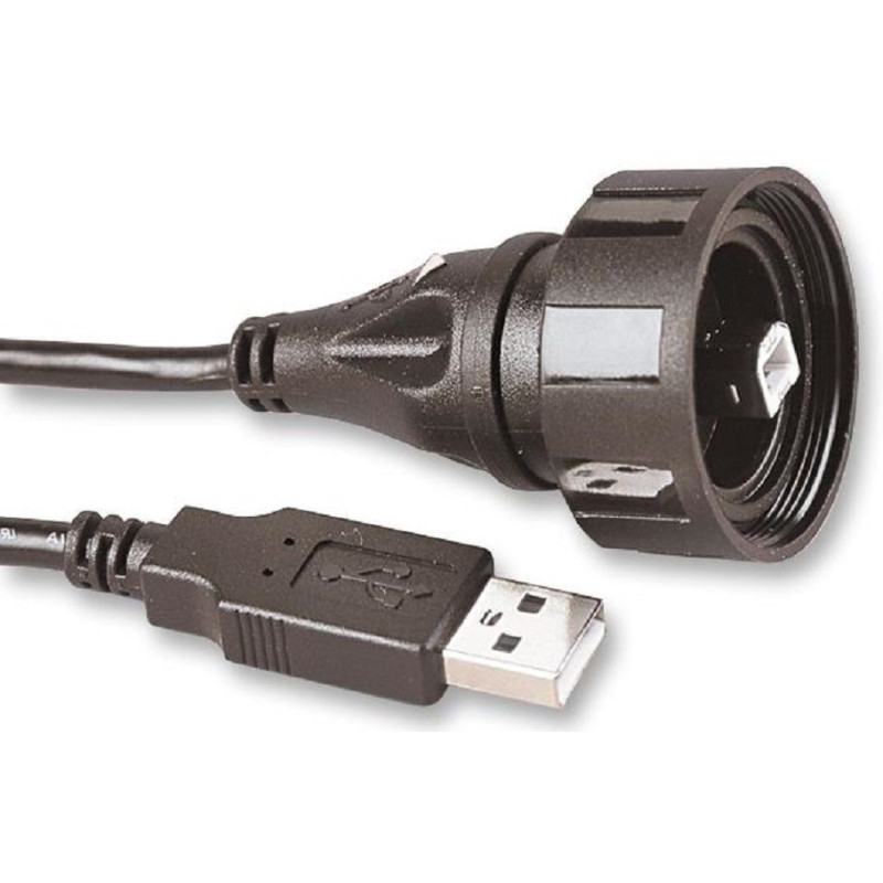 Bulgin Limited (PX0840/B/2M00) USB Cable, Type A Plug to Type B Plug, 2 m