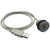 Harting 09 45 452 1921) USB Cable, Type A Plug to Type A Receptacle, 1 m