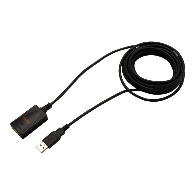 Roline (12.04.1089) USB Cable, Type A Plug to Type A Receptacle, 5 m