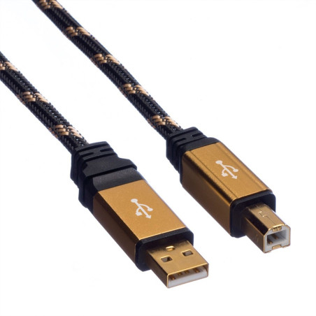 Roline (11.02.8803) USB Cable, Type A Plug to Type B Plug, 3 m