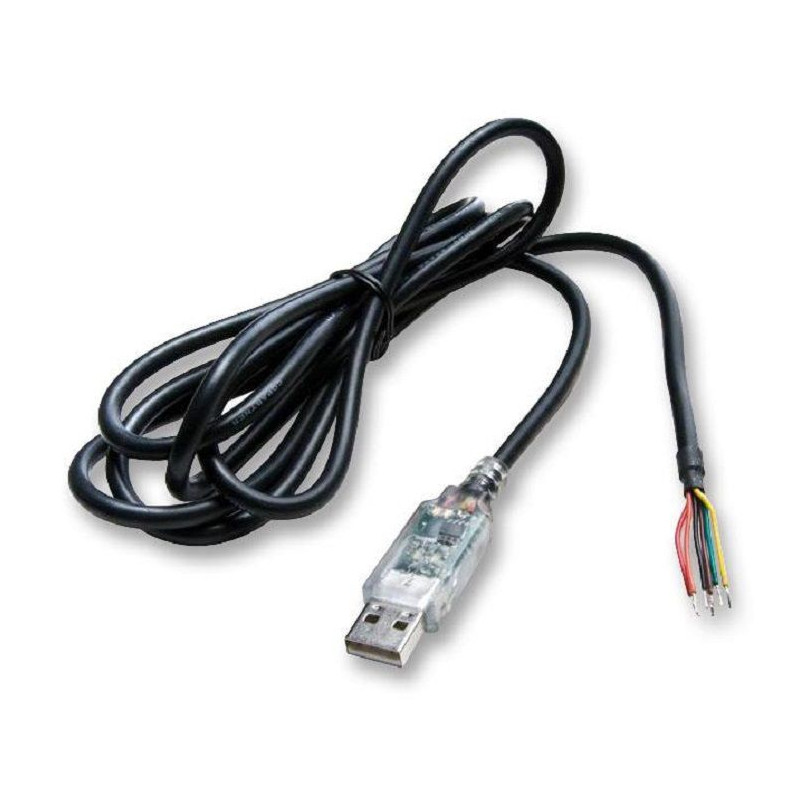 Ftdi (TTL-232RG-VIP-WE) Cable, TTL to USB Converter, Wire-End, 1.8m