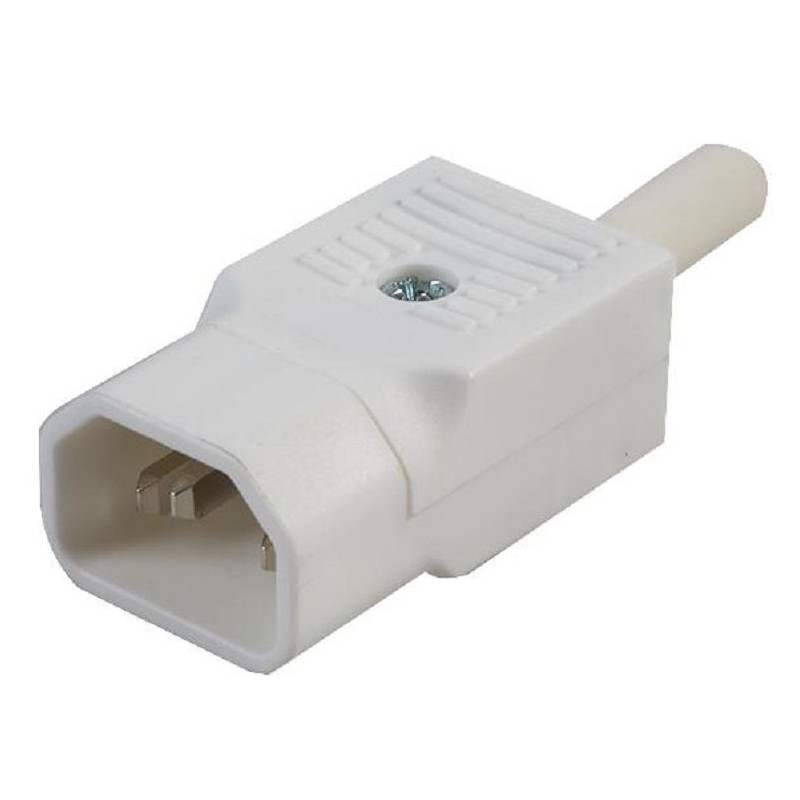 Bulgin Limited (PX0686/WH) IEC Power Connector, IEC C14 Plug, 10 A, 250 VAC