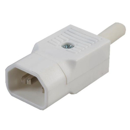 Bulgin Limited (PX0686/WH) IEC Power Connector, IEC C14 Plug, 10 A, 250 VAC