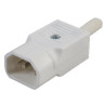 Bulgin Limited (PX0686/WH) IEC Power Connector, IEC C14 Plug, 10 A, 250 VAC