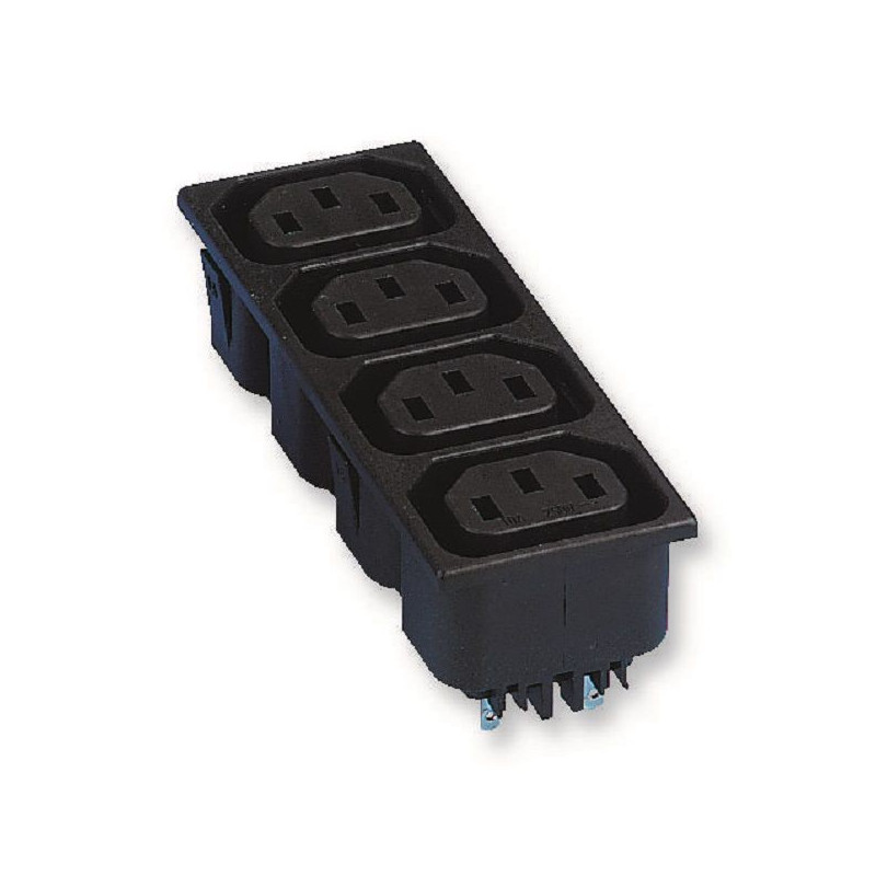 Bulgin Limited (PX0714/4/15/28) IEC Power Connector, IEC C13 Outlet, 15 A