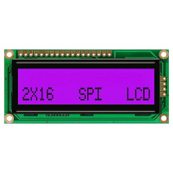 Midas (MD21605G6W1-FPTLRGBS) Alphanumeric LCD, 16 x 2, Black on RGB, 5V