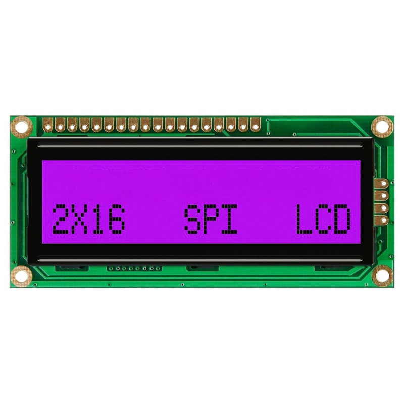 Midas (MD21605G6W1-FPTLRGBS) Alphanumeric LCD, 16 x 2, Black on RGB, 5V