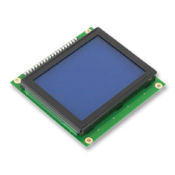 Mikroelelktronika (MIKROE-4) Graphic LCD, 128 x 64, White on Blue, 5V