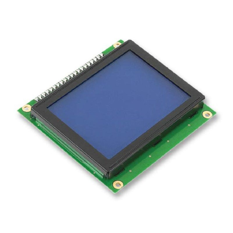 Mikroelelktronika (MIKROE-4) Graphic LCD, 128 x 64, White on Blue, 5V