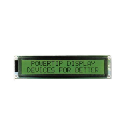 Powertip (PC2002LRU-LWA-B-Q) Alphanumeric LCD, Black on Yellow / Green, 5V