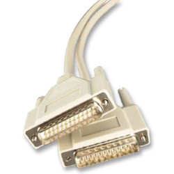 Videk (1120) Computer Cable, RS232, D Sub Mini Plug, 25 Way, 2m, Ivory