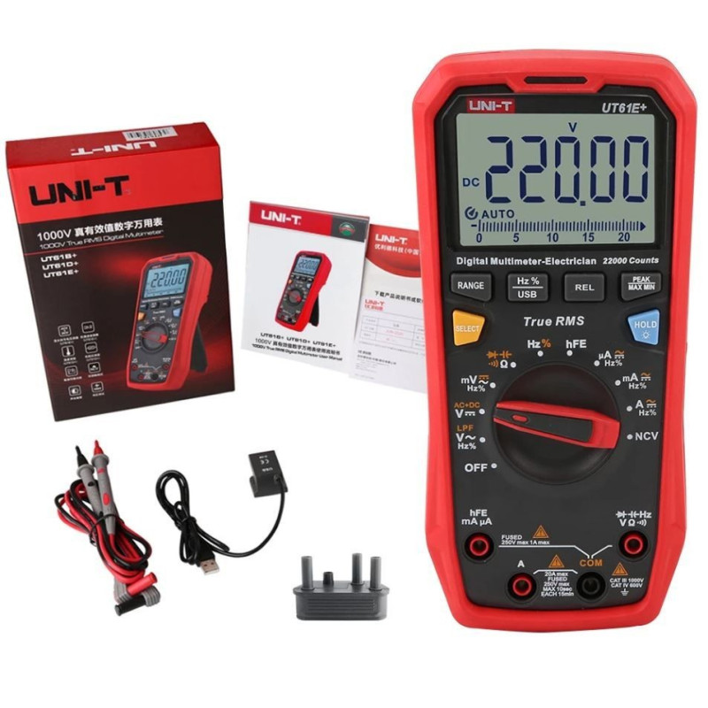 Uni-T (UT61+) Series 1000V True RMS Digital Multimeter