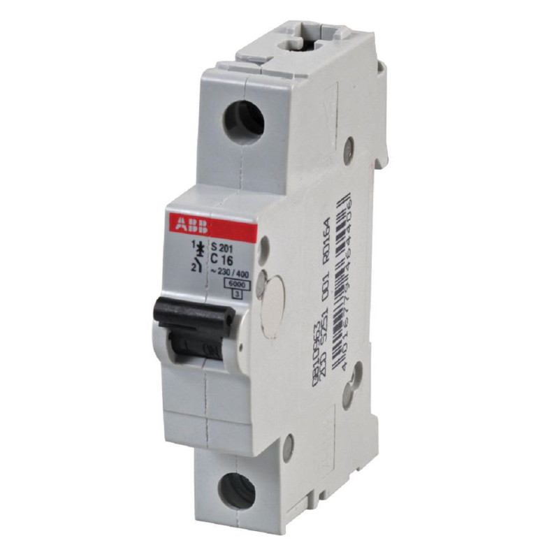 Abb (S201-C16) Thermal Magnetic Circuit Breaker, 16 A, 1 Pole