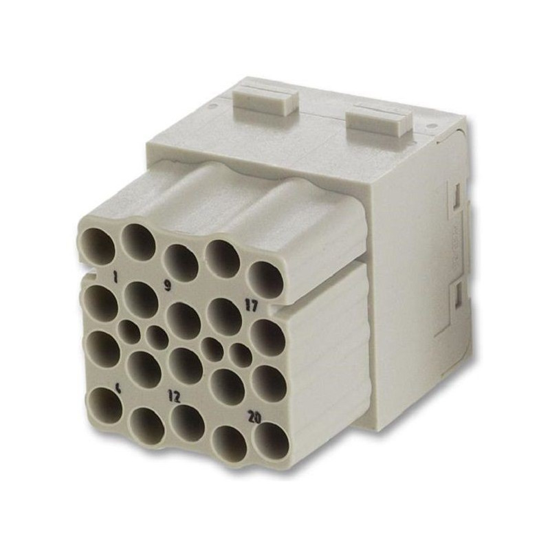 Harting (09 14 020 3101) Heavy Duty Connector, 20 Contacts, Socket, 5 Rows