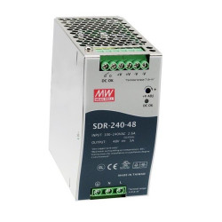 Mean Well  AC/DC DIN Rail Power Supply(PSU) ITE 1Output 240W  SDR-240-48