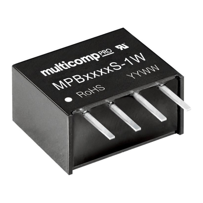 Multicomp Pro (MPB0505S-1W) Isolated Through Hole DC/DC Converter Output 5V