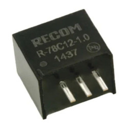 Recom Power (R-78C12-1.0) DC/DC Converter, ITE, 1 Output, 12 W, 12 V, 1 A