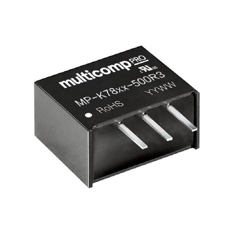 Multicomp Pro (MP-K7803-500R3) DC/DC Converter, 1.65 W, 3.3 V, 500 mA