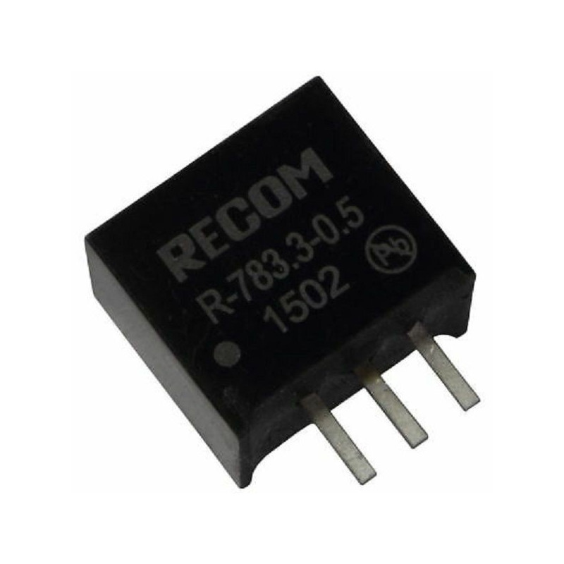 Recom Power (R-783.3-0.5) DC/DC Converter, 1.65 W, 3.3 V, 500 mA