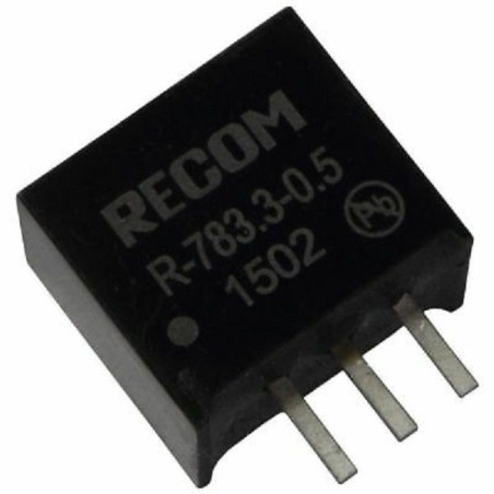 Recom Power (R-783.3-0.5) DC/DC Converter, 1.65 W, 3.3 V, 500 mA