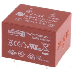 Myrra (47154) AC/DC PCB Mount Power Supply (PSU), 5 W, 12 V, 420 mA