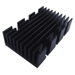 Fischer Elektronik (SK DC 10 60 SA) Heat Sink, Black Anodized, 6.2 °C/W