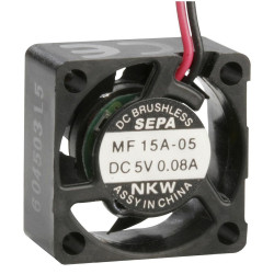 Sepa (MF_15A05) DC Axial Fan, Brushless Motor, Miniature, 5 V, Square