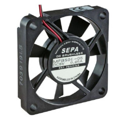 Sepa (MFB50E12A) DC Axial Fan, 12 V, Square, 50 mm, 10 mm