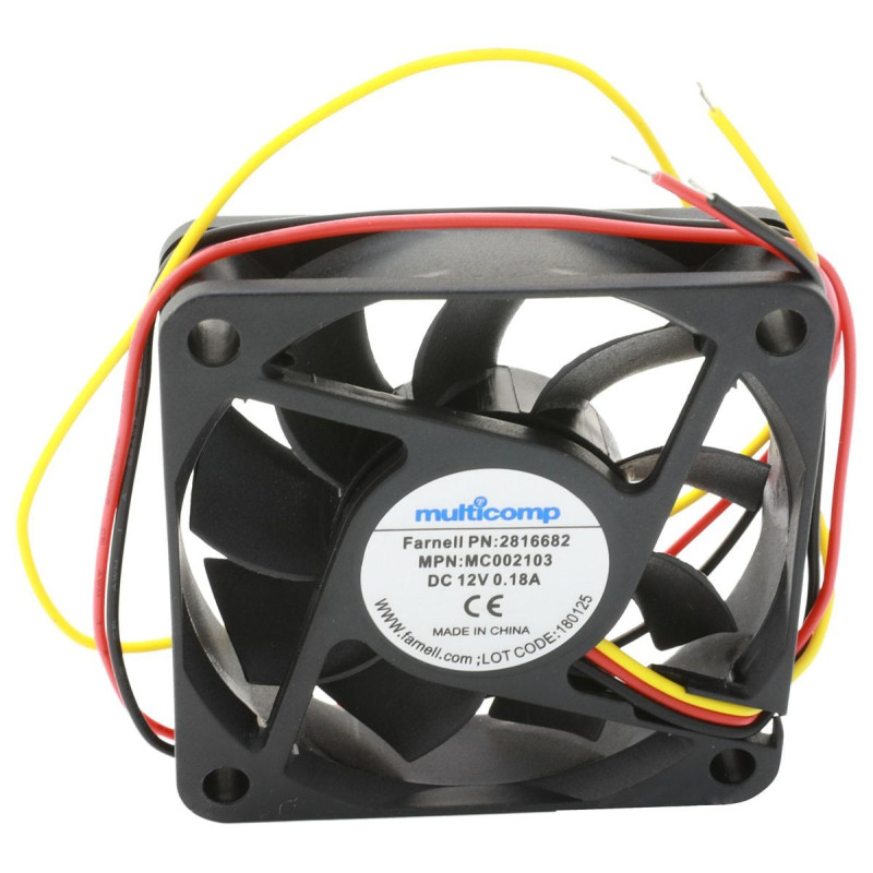 Multicomp Pro (MC002103) DC Axial Fan, 12 V, Square, 60 mm, 15 mm