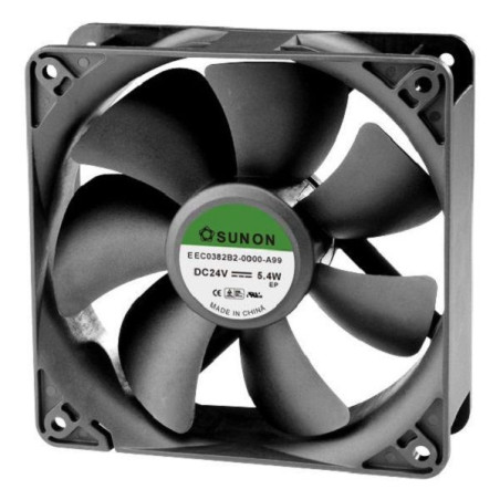 Sunon (EEC0382B2-0000-A99) DC Axial Fan, 24 V, Square, 120 mm, 38 mm