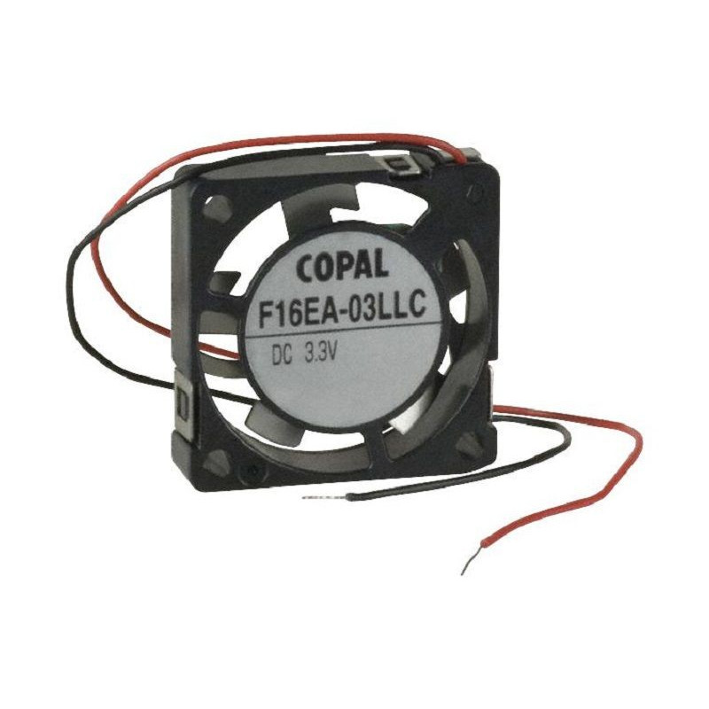  Nidec Copal (F16EA-03LLC/E) DC Axial Fan, 3.3 V, Square, 16 mm, 4 mm