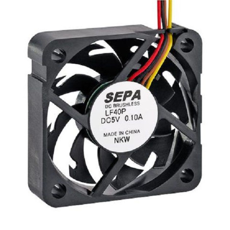 Sepa (LF40P12PSE00A) DC Axial Fan, 12 V, Square, 40 mm, 10 mm