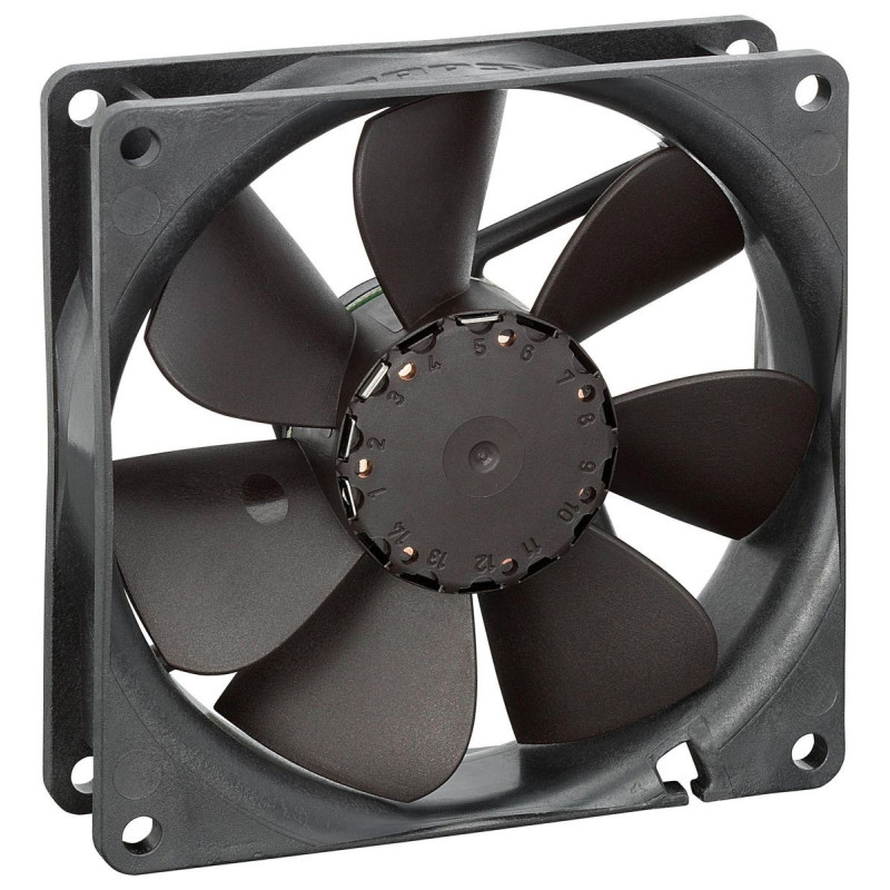 Ebm-Papst (3412N) DC Axial Fan, 12 V, Square, 92 mm, 25 mm