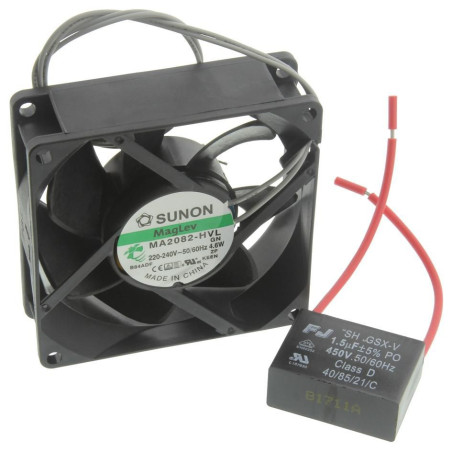 Sunon (MA2082-HVL.GN) AC Axial Fan, 220V to 240V, Square