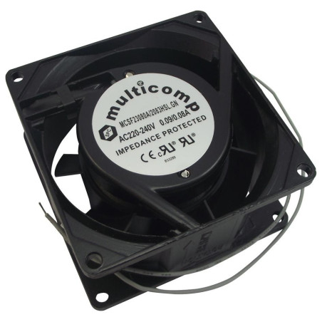 Multicomp (SF23080A/2083HSL.GN) AC Axial Fan, 220V to 240V, Square